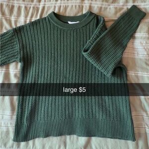No Boundaries Green Crew Neck Sweater